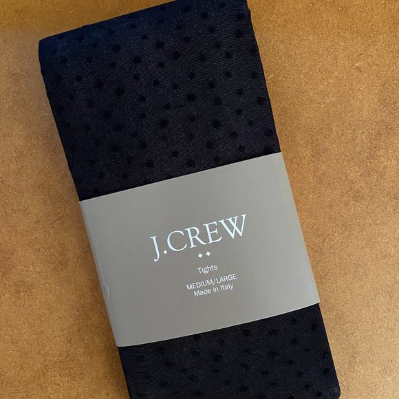 J. Crew Accessories - NWT J.Crew Black Dots Tights